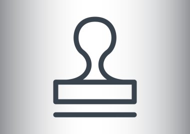 Mühür stamper kavramı simgesi 