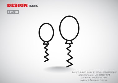 Basit balonlar anahat simgesini 