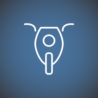 Basit motosiklet web simgesi 