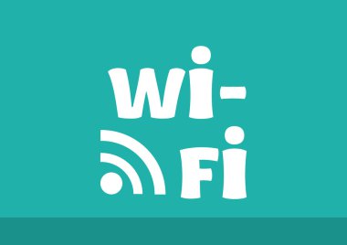 Wi-Fi yazıt dalgalar simgesiyle 