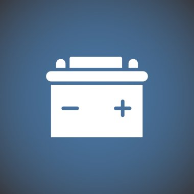 Basit araba pil web simgesi 