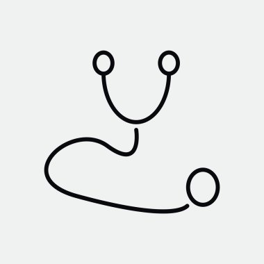 Stetoskop basit web simgesi 