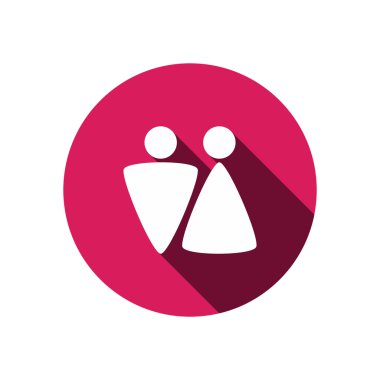 Cinsiyet işaretleri ile WC simgesi 