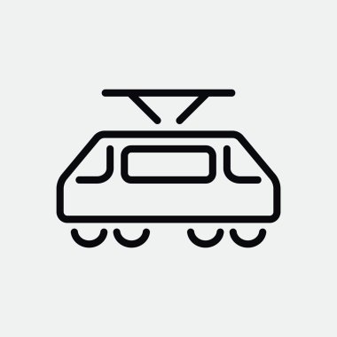 Basit tramvay web simgesi 