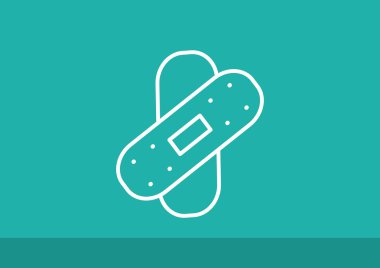 Bandaj sıva basit web simgesi 