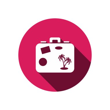 Turist bavul basit web simgesi 