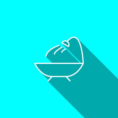 Basit banyo web simgesi 