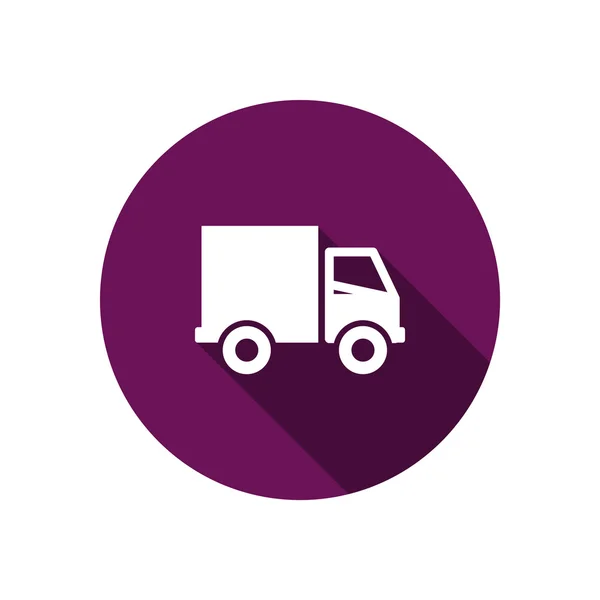 Eenvoudige vrachtwagen web pictogram — Stockvector