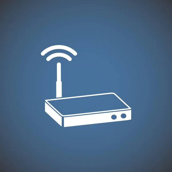 Modem mit Wellen Web-Symbol — Stockvektor