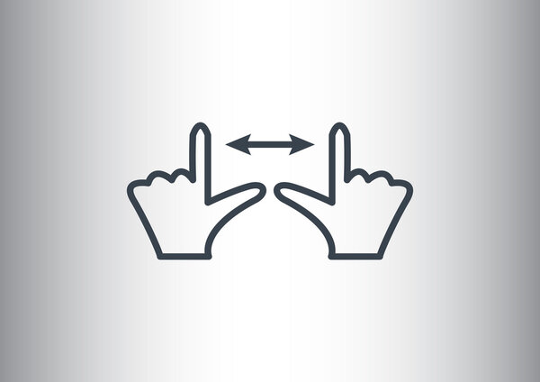 Touch screen web icon 