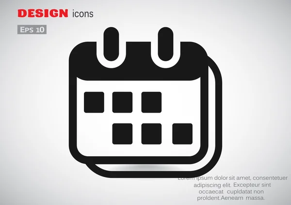 Hoja de calendario icono web simple — Archivo Imágenes Vectoriales