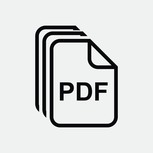 Arquivos PDF ícone web simples —  Vetores de Stock