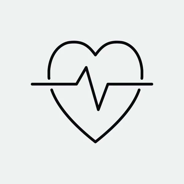 Símbolo de cardiología icono simple — Vector de stock