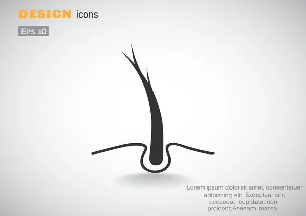 Hasarlı saçın web simgesi, basit vektör çizim — Stok Vektör