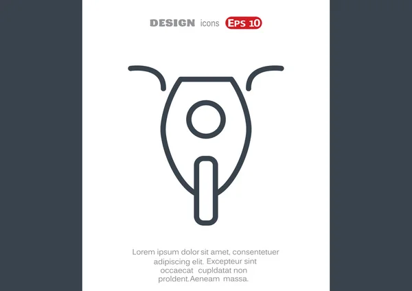 Simple moto icono web — Archivo Imágenes Vectoriales