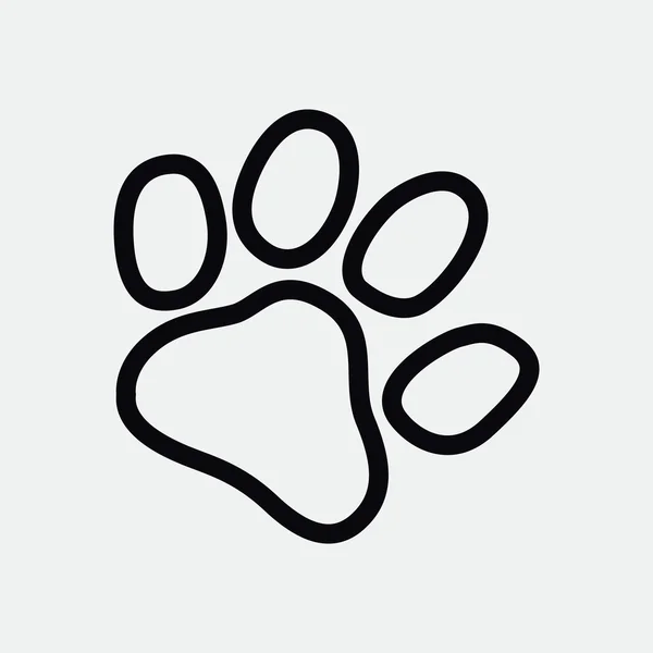 Hond paw track eenvoudige pictogram — Stockvector