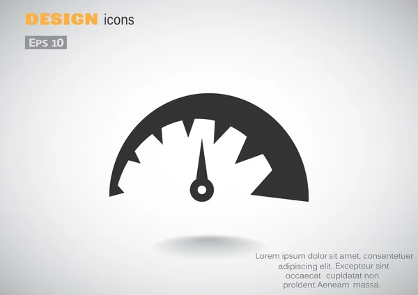 Simple speedometer web icon — Stock Vector