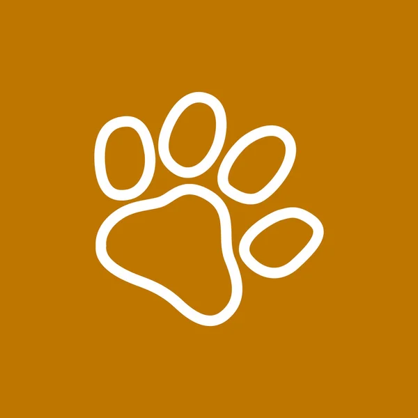Patte de chien piste icône simple — Image vectorielle