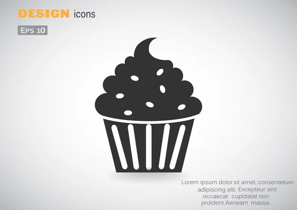 Cupcake postre icono web — Archivo Imágenes Vectoriales