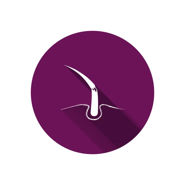 Skadat hår Spindelväv ikonen, enkla vektor illustration — Stock vektor