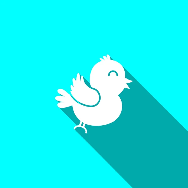 Zpívající pták jednoduchý web ikony — Stockový vektor
