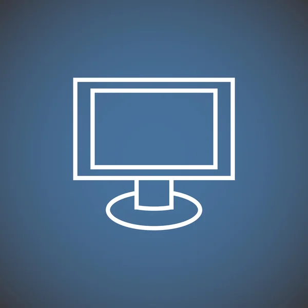 Pantalla de monitor en blanco icono web — Archivo Imágenes Vectoriales