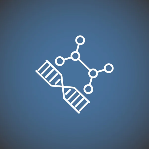 DNA genetik spindelväv ikonen — Stock vektor