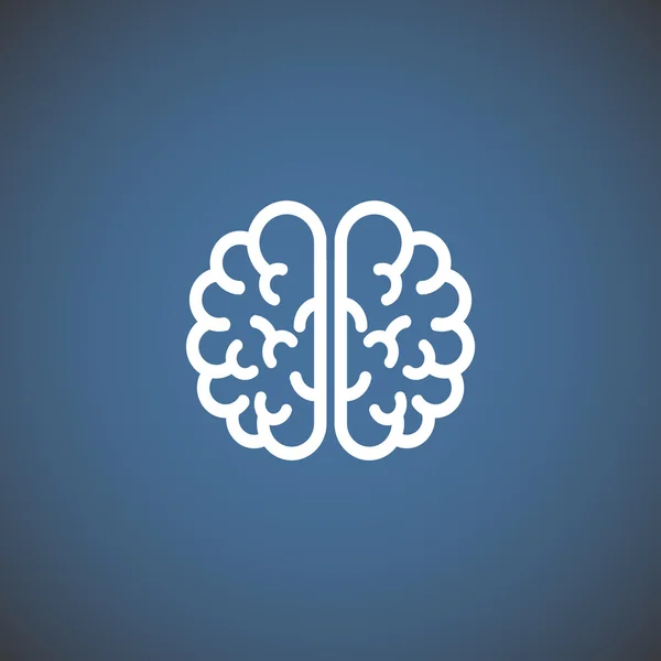 Human brain web icon — Stock Vector