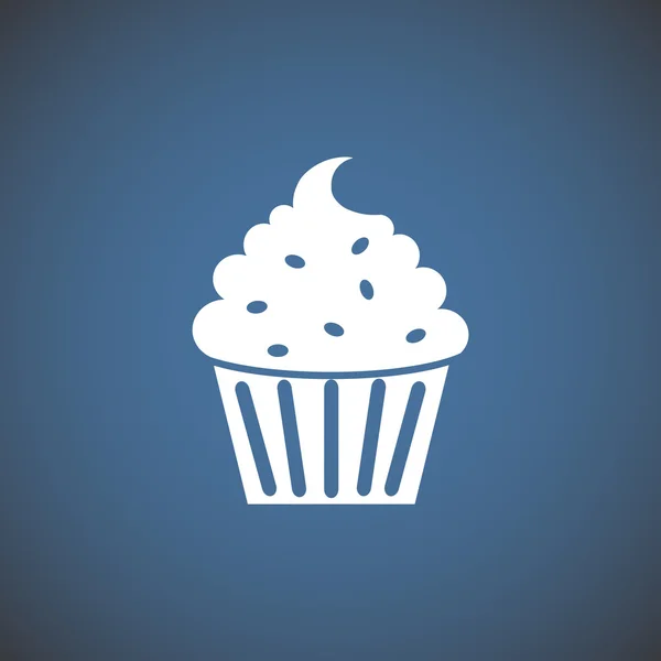 Cupcake ícone da web sobremesa — Vetor de Stock