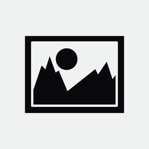 Pictogram van een landschap afbeelding web — Stockvector