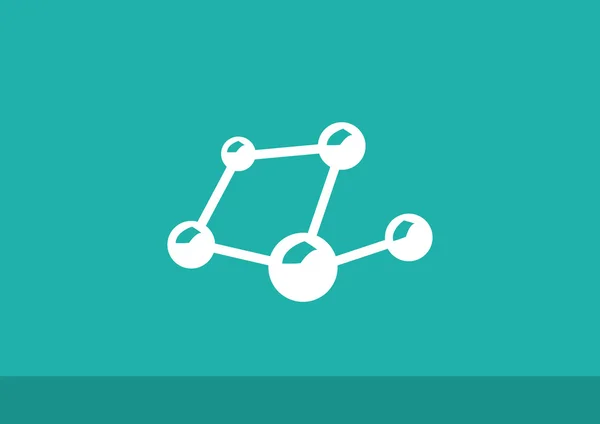 Moleculaire samengestelde web pictogram — Stockvector