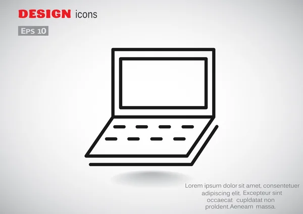 Simple icono web portátil — Archivo Imágenes Vectoriales