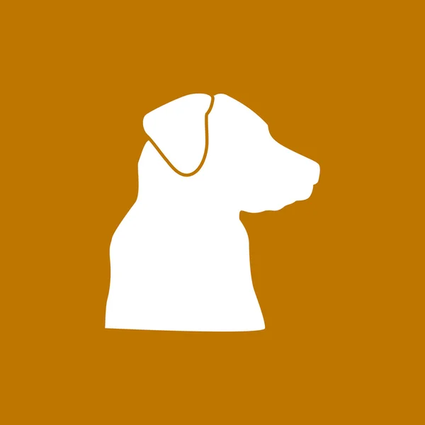 Signe avec silhouette de chien domestique — Image vectorielle