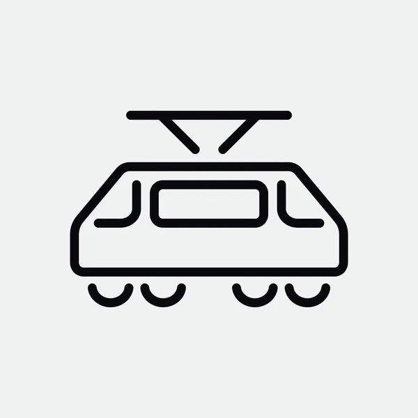 Eenvoudige tram web pictogram — Stockvector