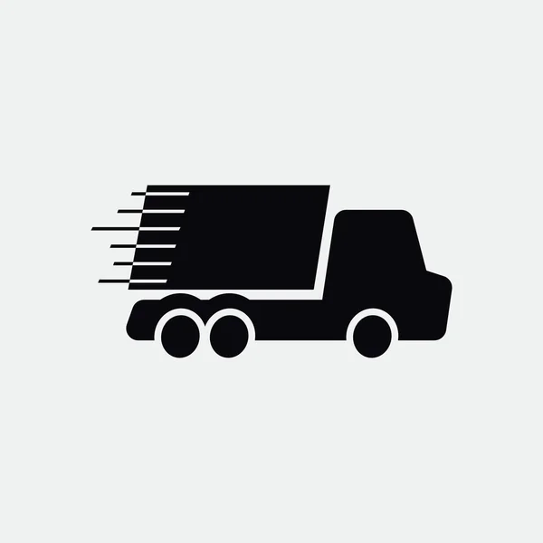 Camion semplice sul concetto di consegna veloce — Vettoriale Stock