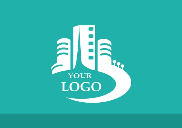 Logo edifici urbani — Vettoriale Stock