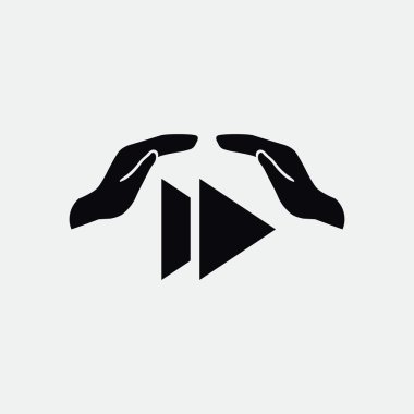 Oyun düğmesi ve eller simgesini 