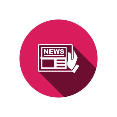 Dijital tablet basit web simgesi 