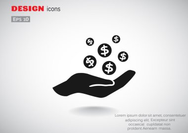 İnsan eline düşen paraları 