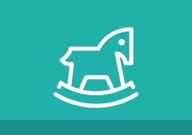 Çocuk oyuncak at web simgesi 