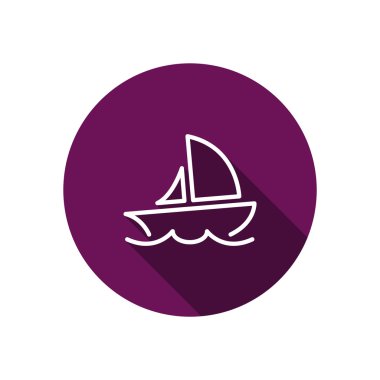 Yelkenli tekne web simgesi 