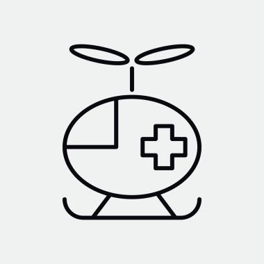 Basit helikopter web simgesi 