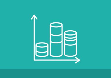 Sütunlar basit web simgesi ile grafik 