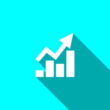 Yükselen grafik basit web simgesi 