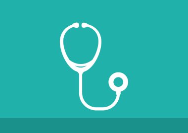 Stetoskop basit web simgesi 