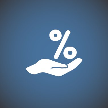 İnsan elindeki yüzde işareti 
