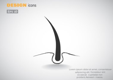 Hasarlı saçın web simgesi 