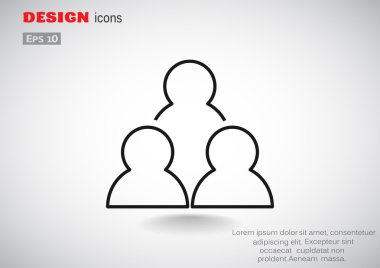 Grup insanlar basit web simgesi 