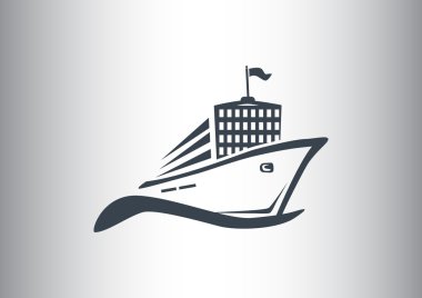 Dalga web simgesi üzerinde gemi