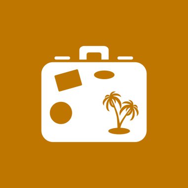 Turist bavul basit web simgesi 